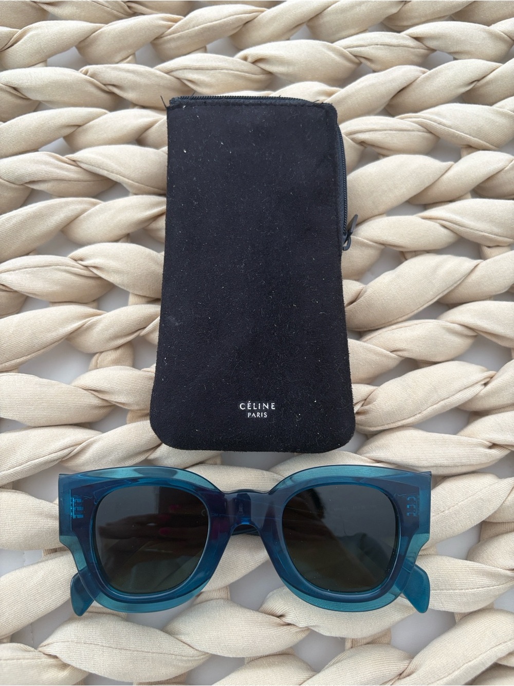 Celine Blue Transparent Frame Sunglasses